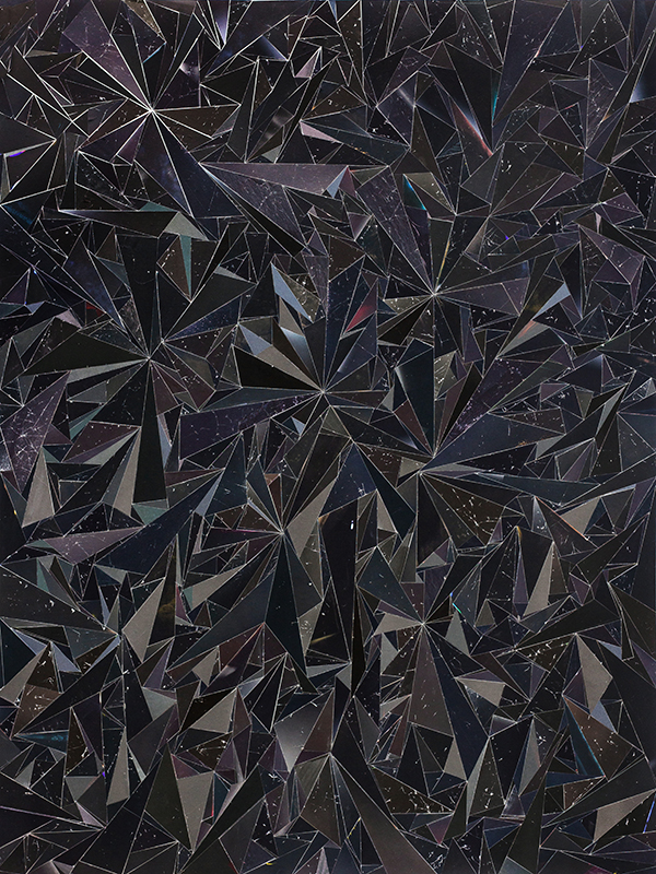 GRP_Only Triangles Black II_2020_Collage on plexiglass mirror 2
