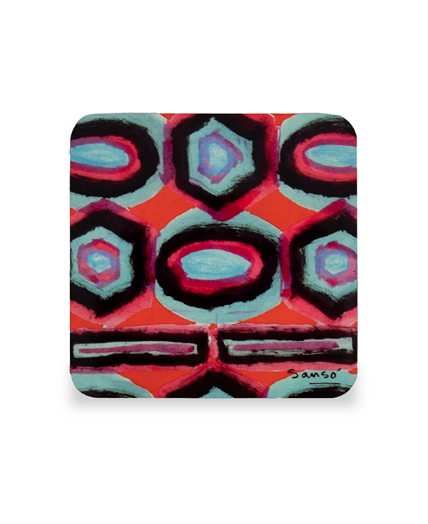 Juvenal Sansó Textile Series Coaster (Red)