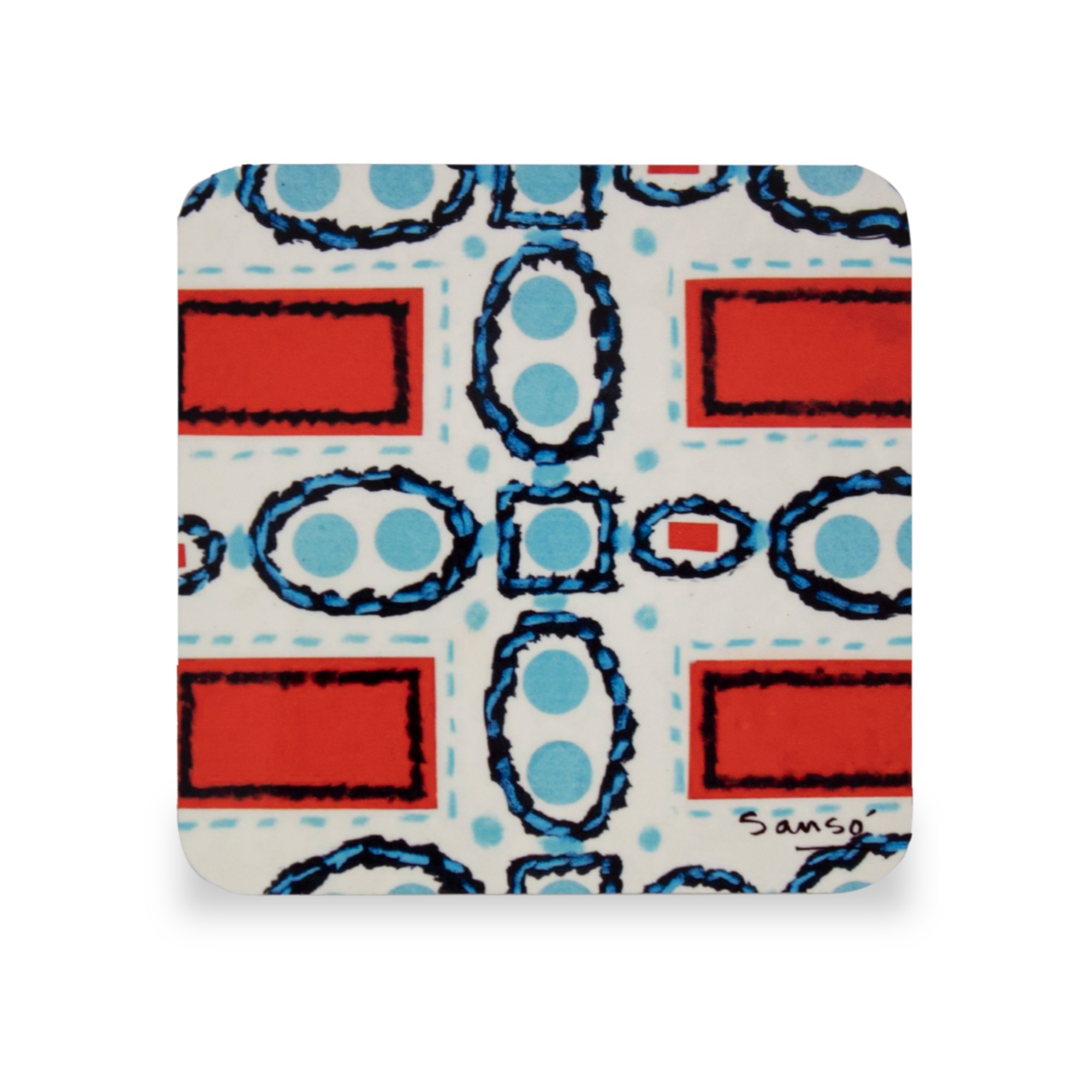 Juvenal Sansó Textile Series Coaster (White)