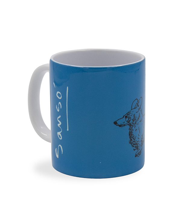 Dog Sketch by Juvenal Sansó Mug (Blue)