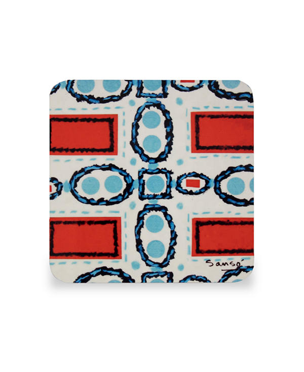 Juvenal Sansó Textile Series Coaster (White)