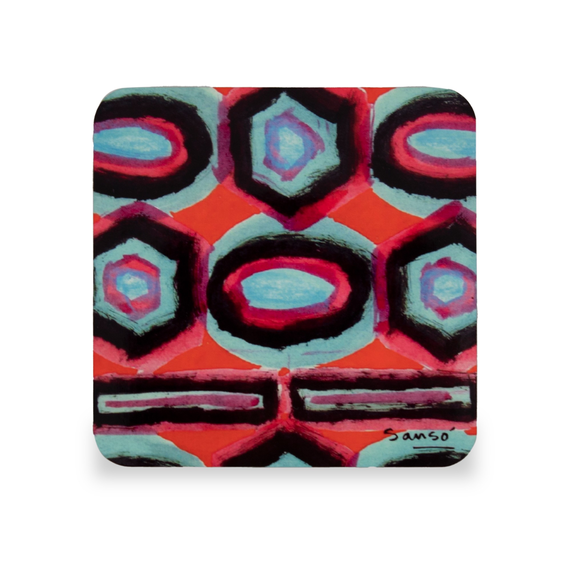 Juvenal Sansó Textile Series Coaster (Red)